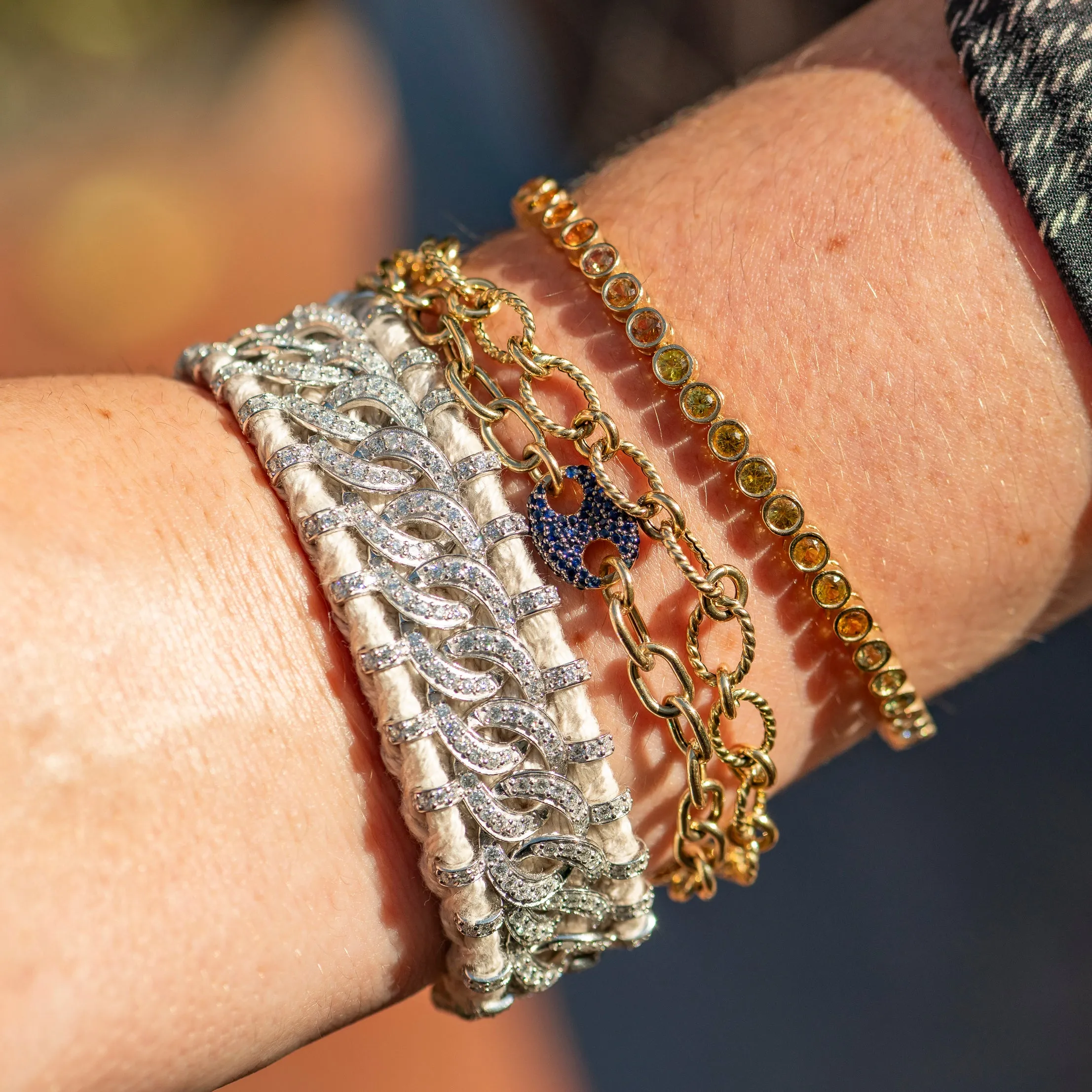 Rainbow Sapphire Tennis Bracelet