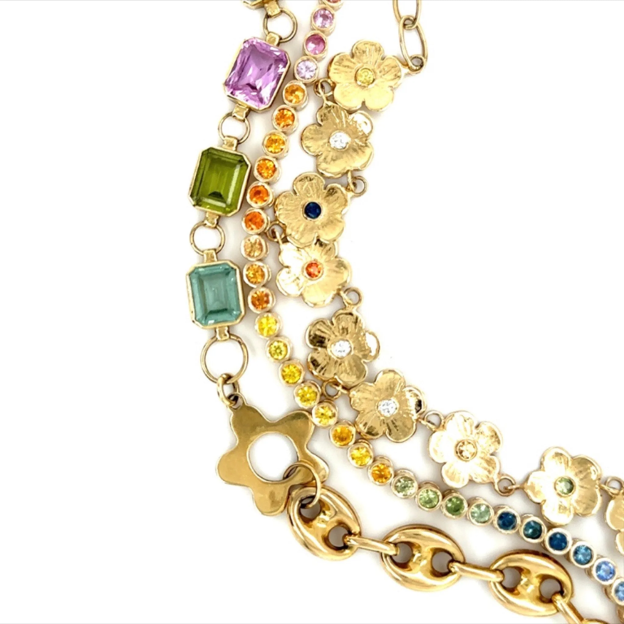 Rainbow Sapphire Tennis Bracelet