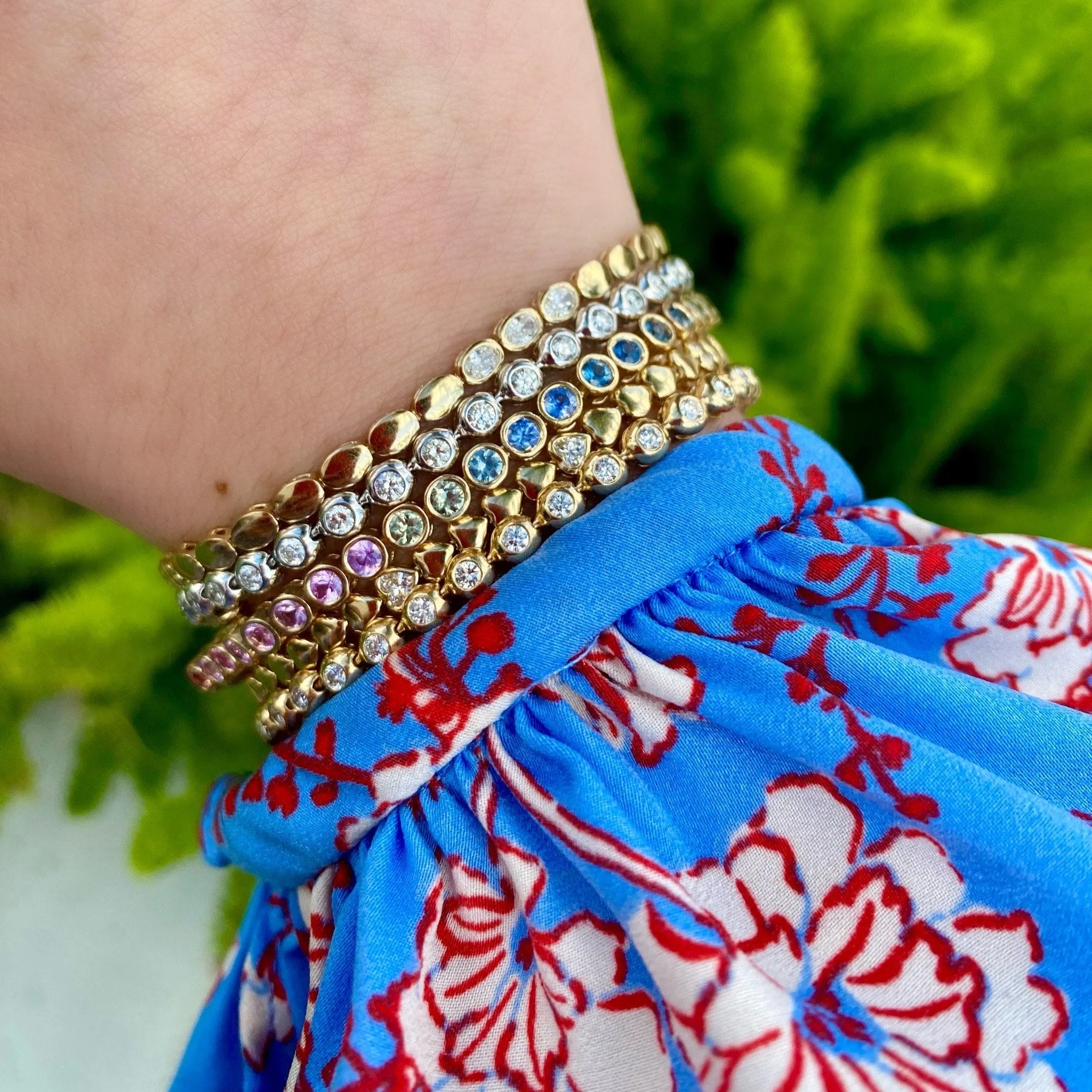 Rainbow Sapphire Tennis Bracelet