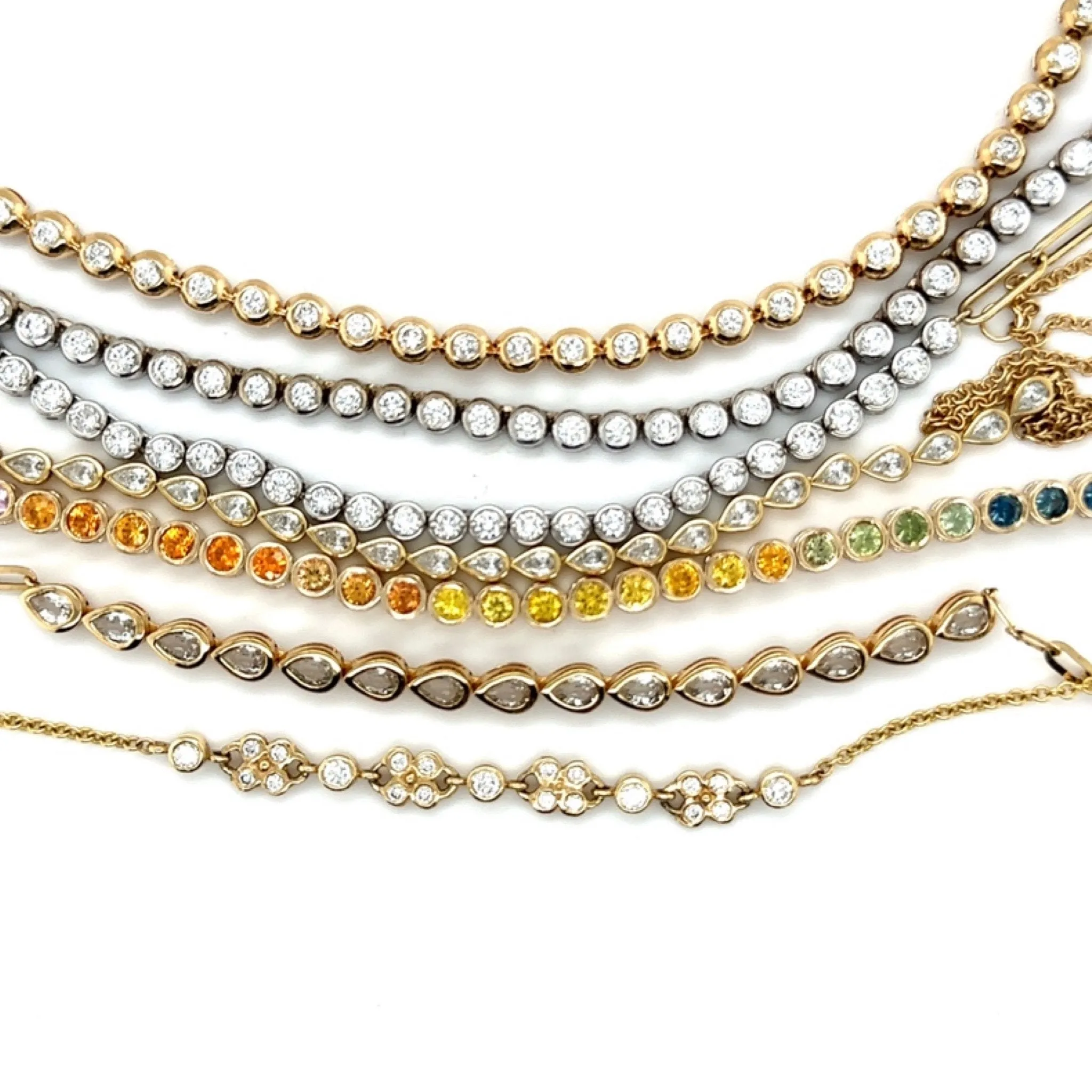 Rainbow Sapphire Tennis Bracelet