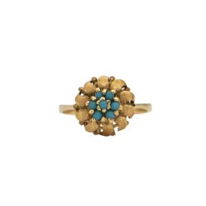 Retro Persian Turquoise 18K Gold Ring 'Italy'