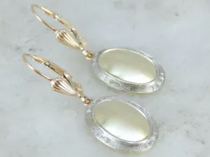 Retrofitted Antique Cufflink Earrings with Room for Monogram