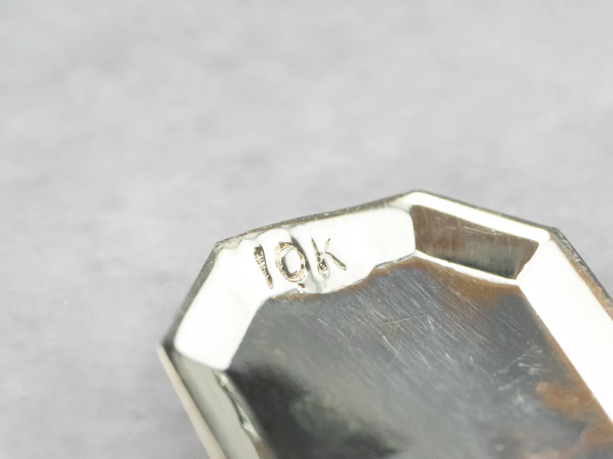 Retrofitted Gold Cufflink Earrings