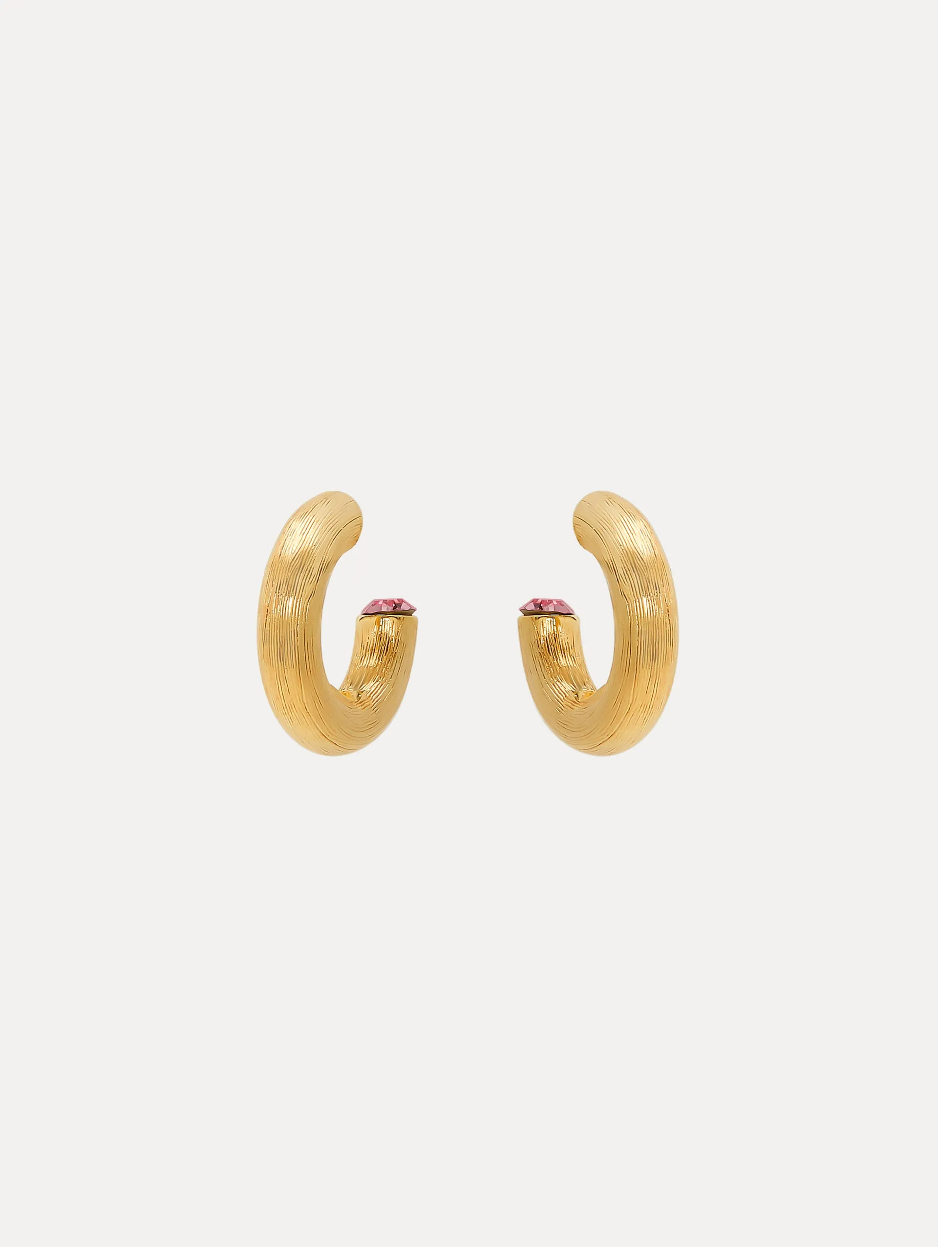 Riga Textured Hoop Earrings