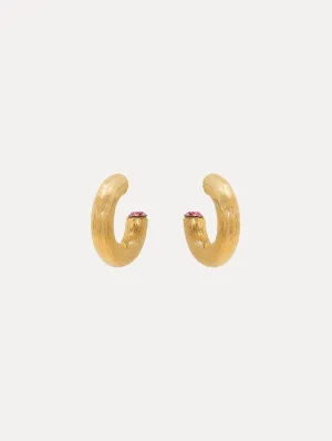 Riga Textured Hoop Earrings