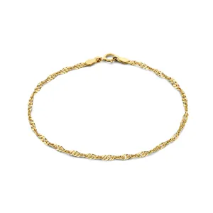 Rivoli Lilou 14 karat gold bracelet with twist