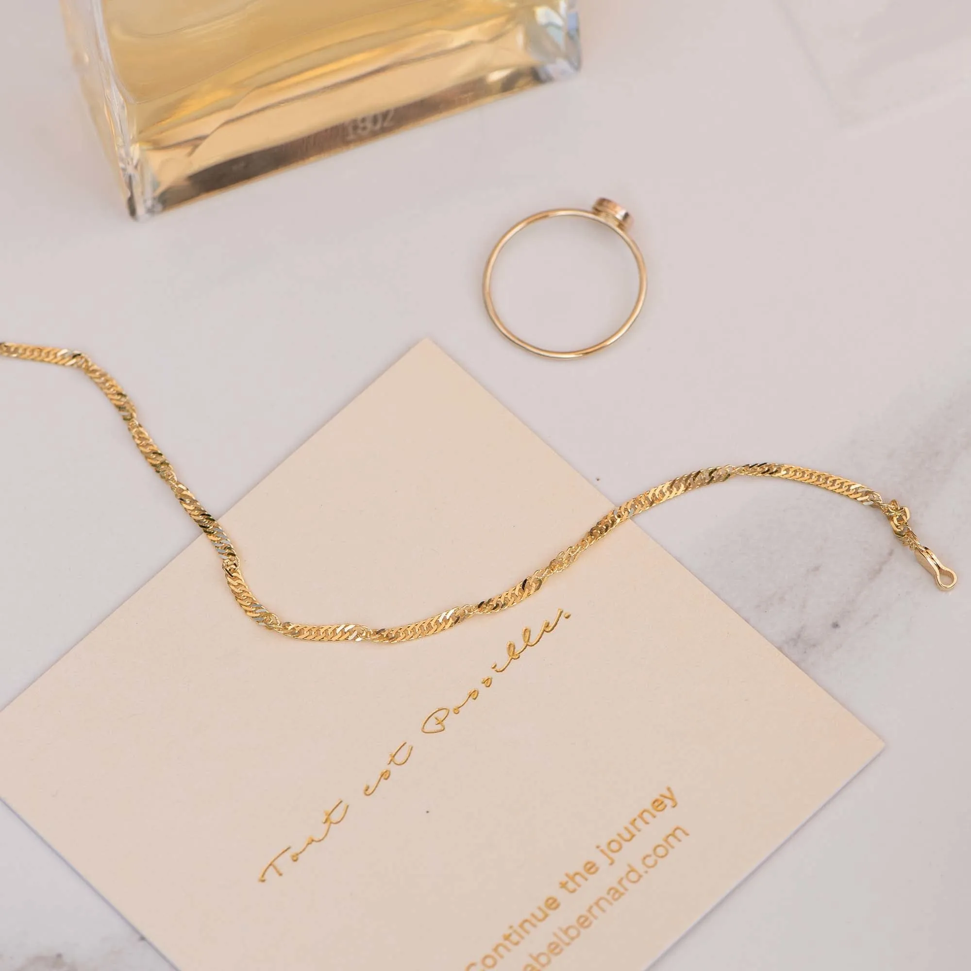 Rivoli Lilou 14 karat gold bracelet with twist