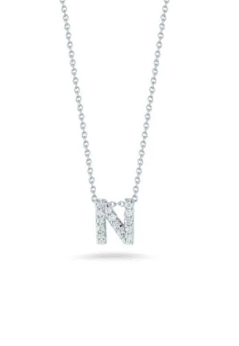 Roberto Coin 18K Diamond Love Letter &#34;N&#34; Necklace