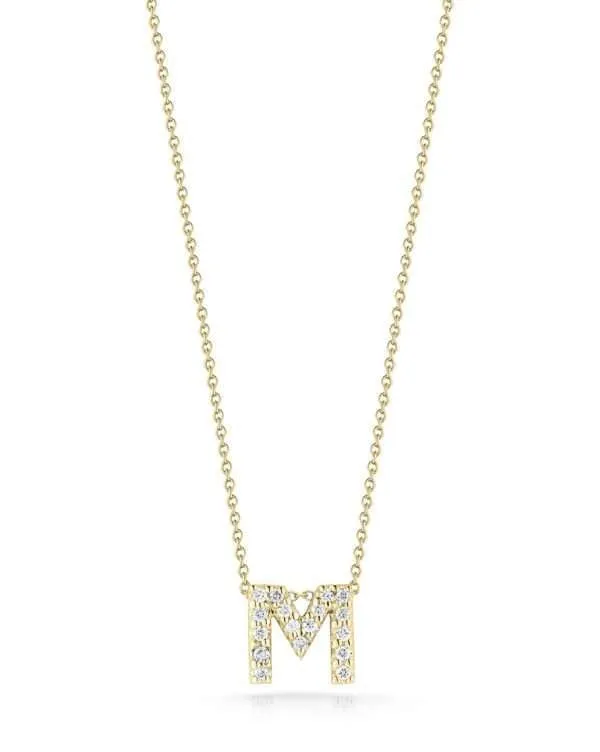 Roberto Coin 18k Love Letter 'M' necklace