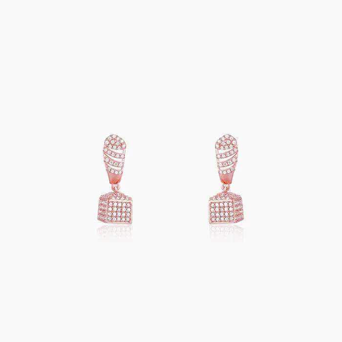 Rose Gold Glittering Grace Jhumki