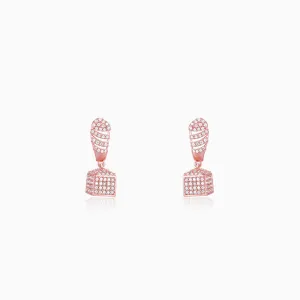Rose Gold Glittering Grace Jhumki
