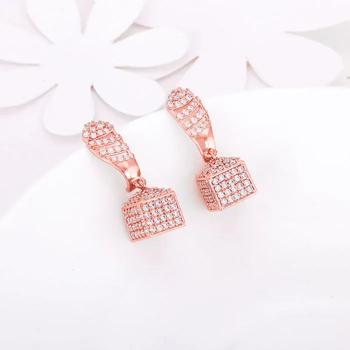 Rose Gold Glittering Grace Jhumki