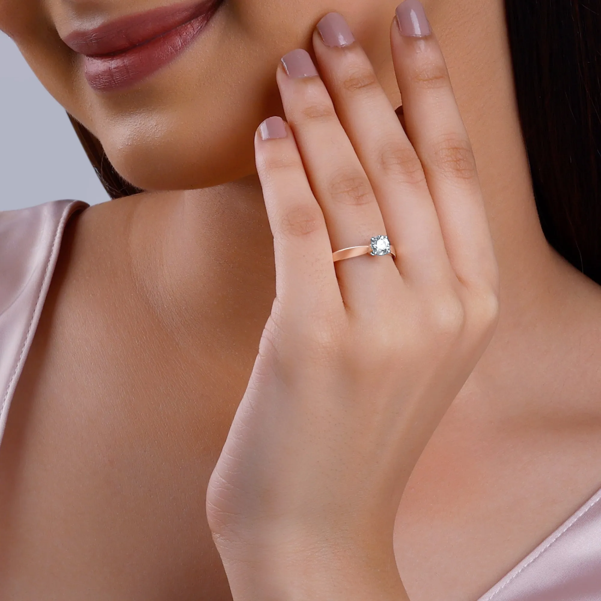 Rose Gold Joy Solitaire Diamond Ring