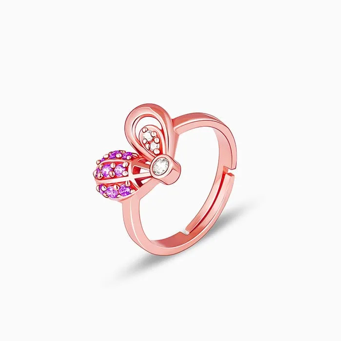 Rose Gold Love In Air Balloon Ring