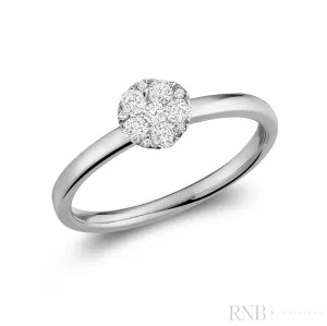 Round Illusion Diamond Ring
