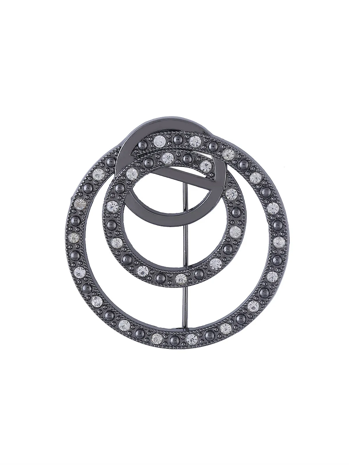 Round Shape Ring Design Decorative Diamond Brooch Pin