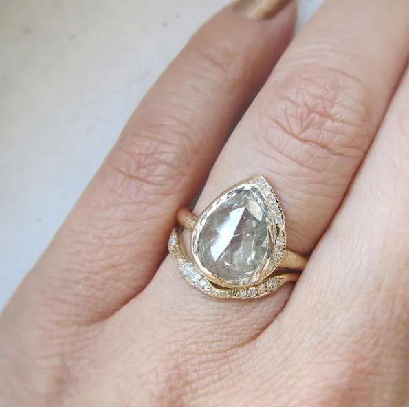 Rustic Raindrop Ring
