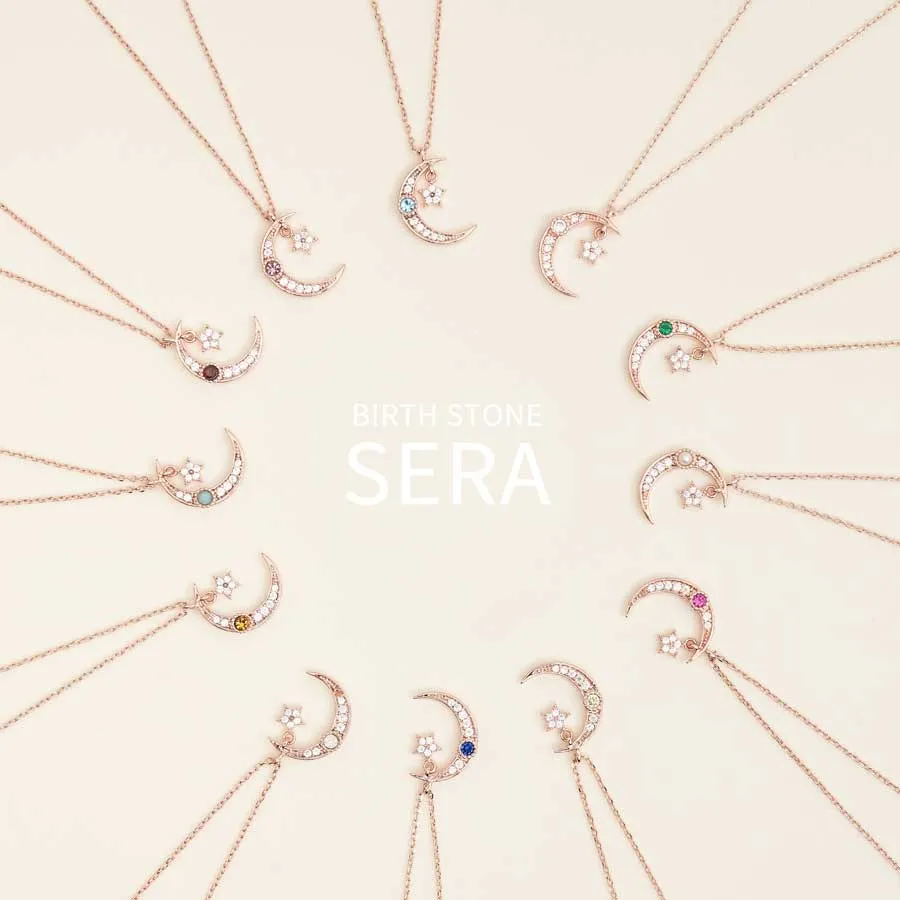 SERA Birthstone Necklace (Pink)