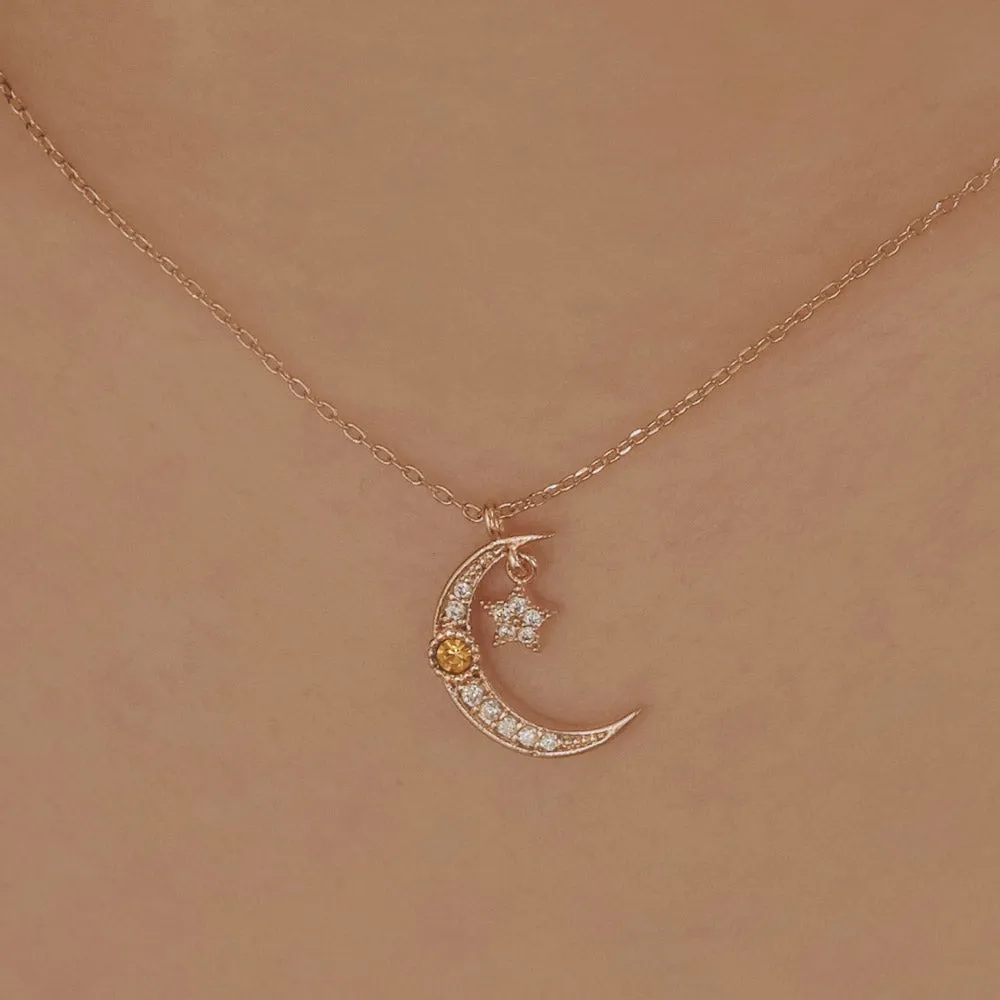 SERA Birthstone Necklace (Pink)