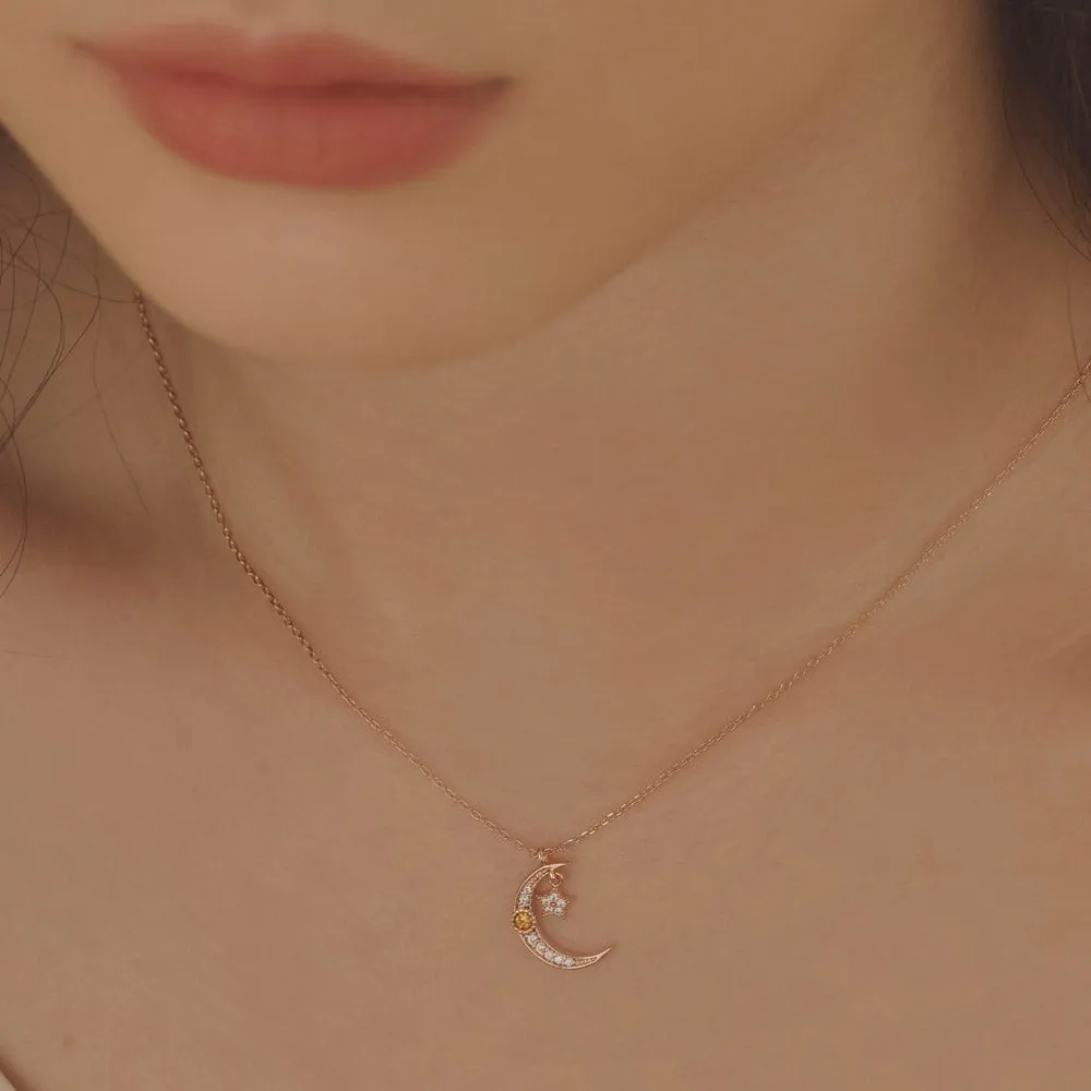 SERA Birthstone Necklace (Pink)