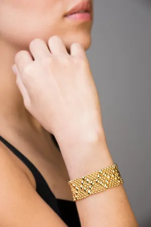 SG Liquid Metal B4?CG24K Gold 24K Finish Bracelet by Sergio Gutierrez