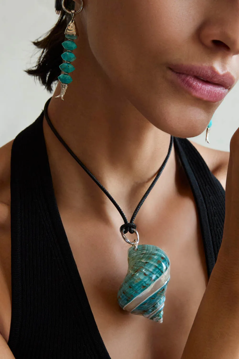 Shore Cord Necklace Seafoam