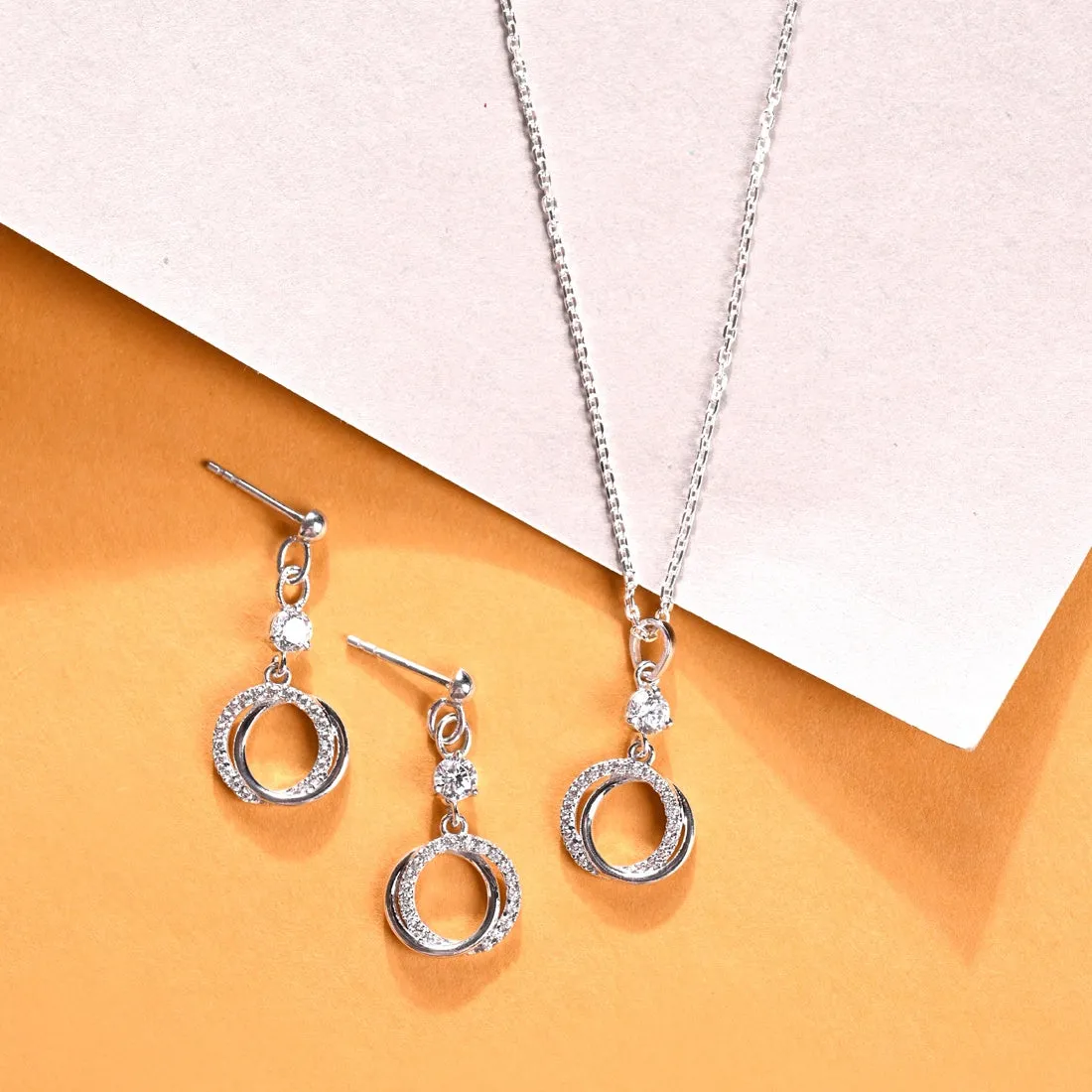 Silver Circle of Joy Jewellery Set
