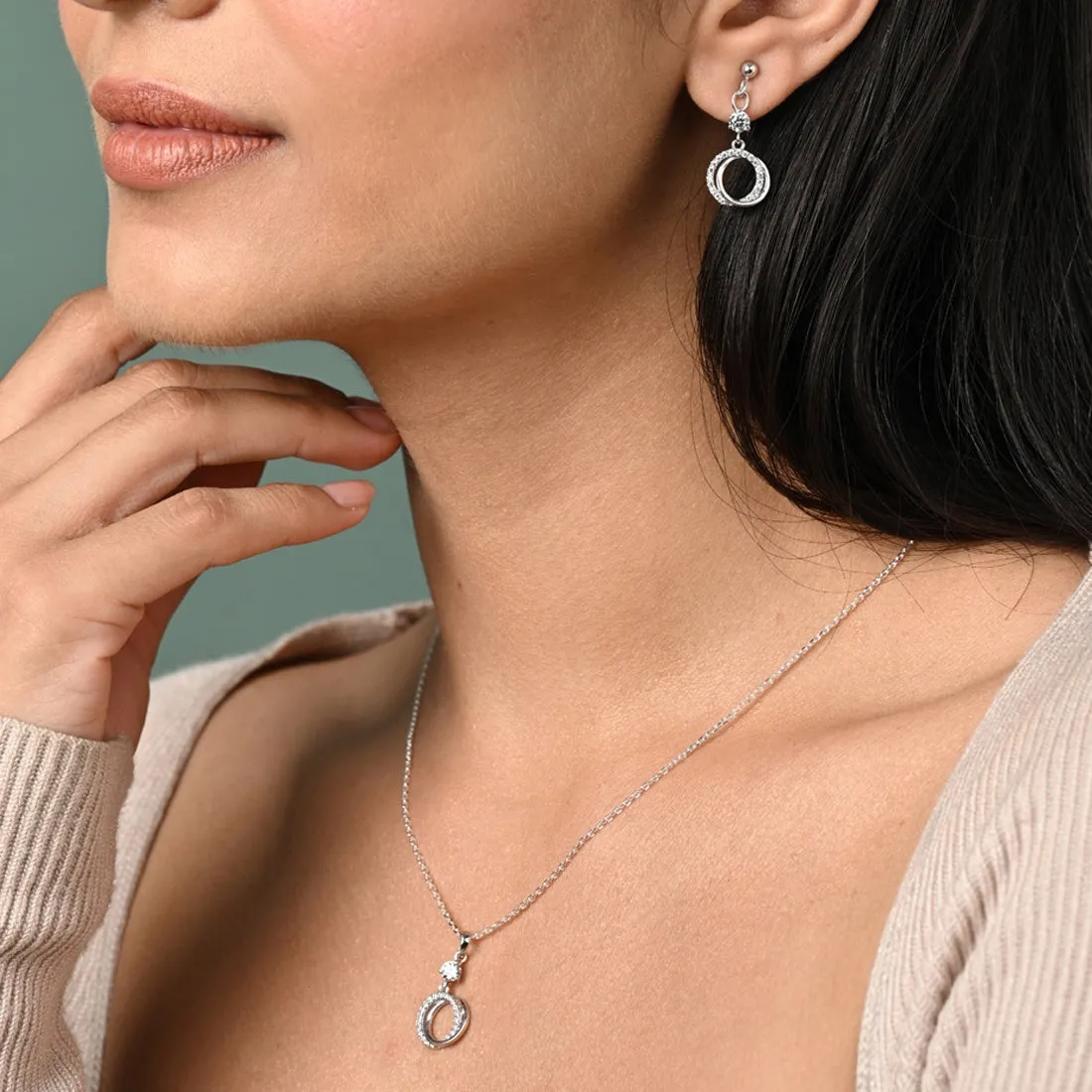 Silver Circle of Joy Jewellery Set