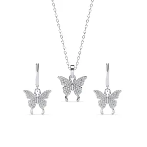 Silver Fia Butterfly Jewellery Set