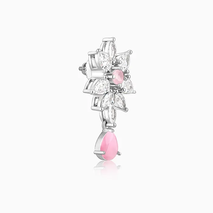Silver Garland Of Flowers Earrings