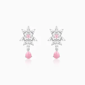 Silver Garland Of Flowers Earrings