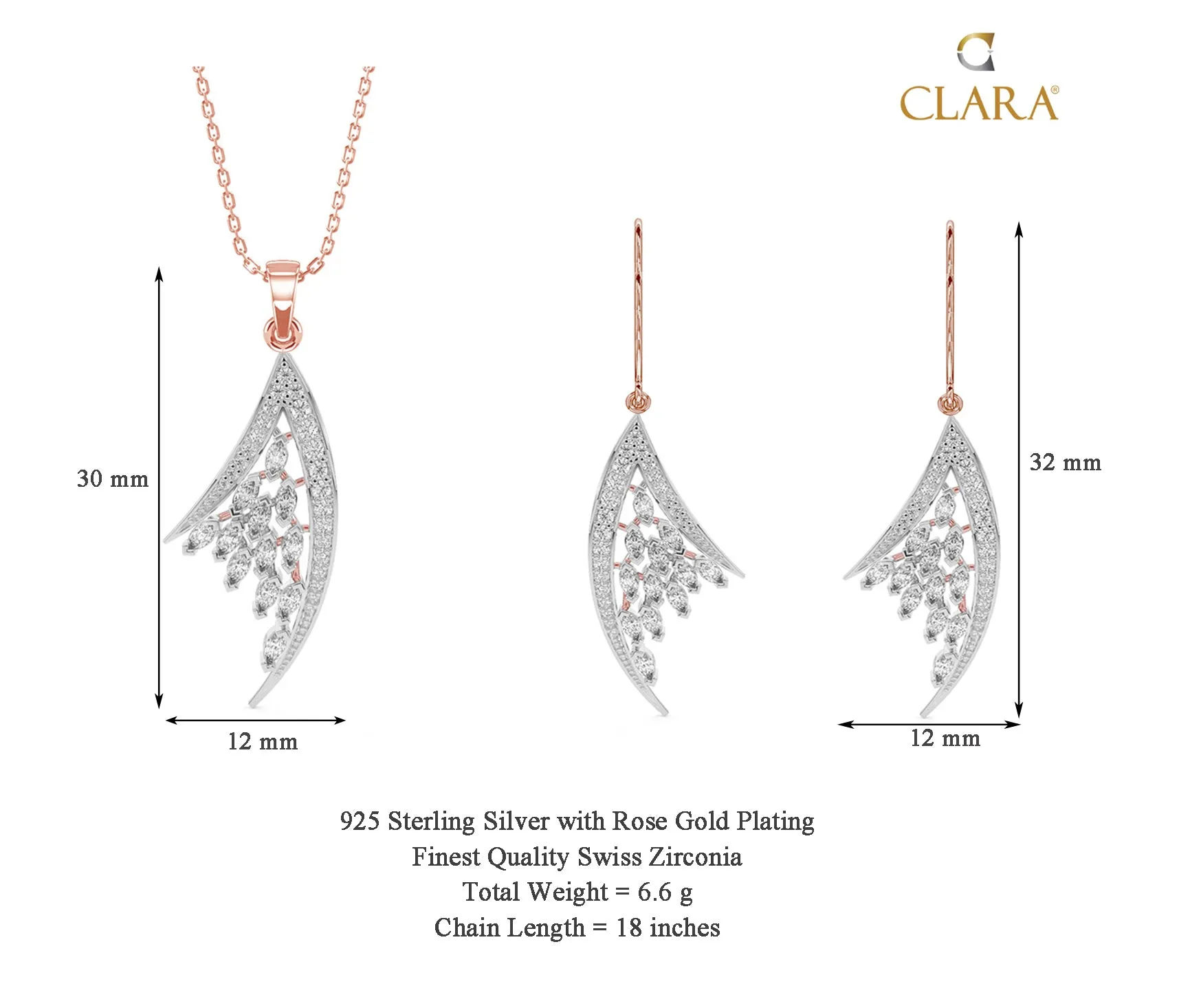 Silver Lily Jewellery Set