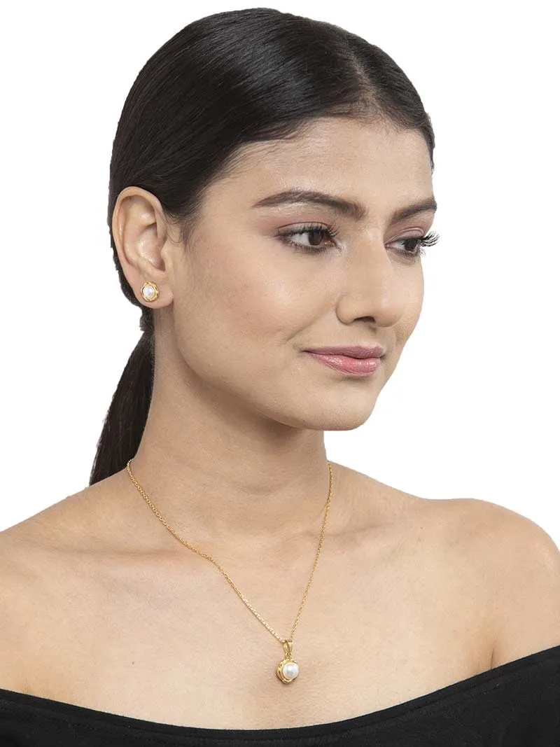 Silver Pearl Aki Jewellery Set