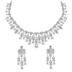 Silver Queen's Necklace Jewellery Set