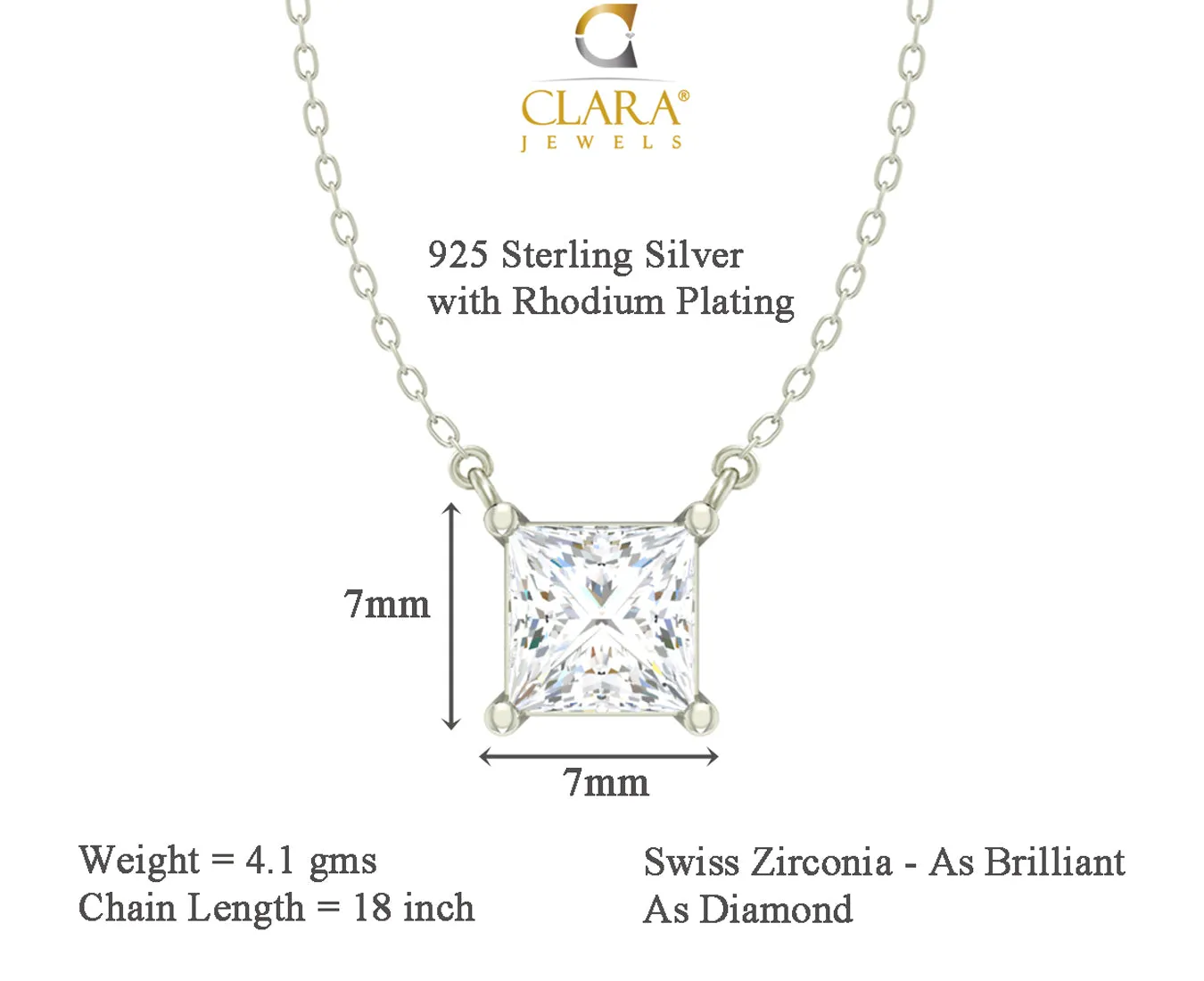 Silver Square Jewellery Set