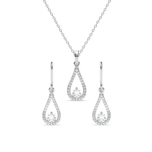 Silver Teardrop Jewellery Set
