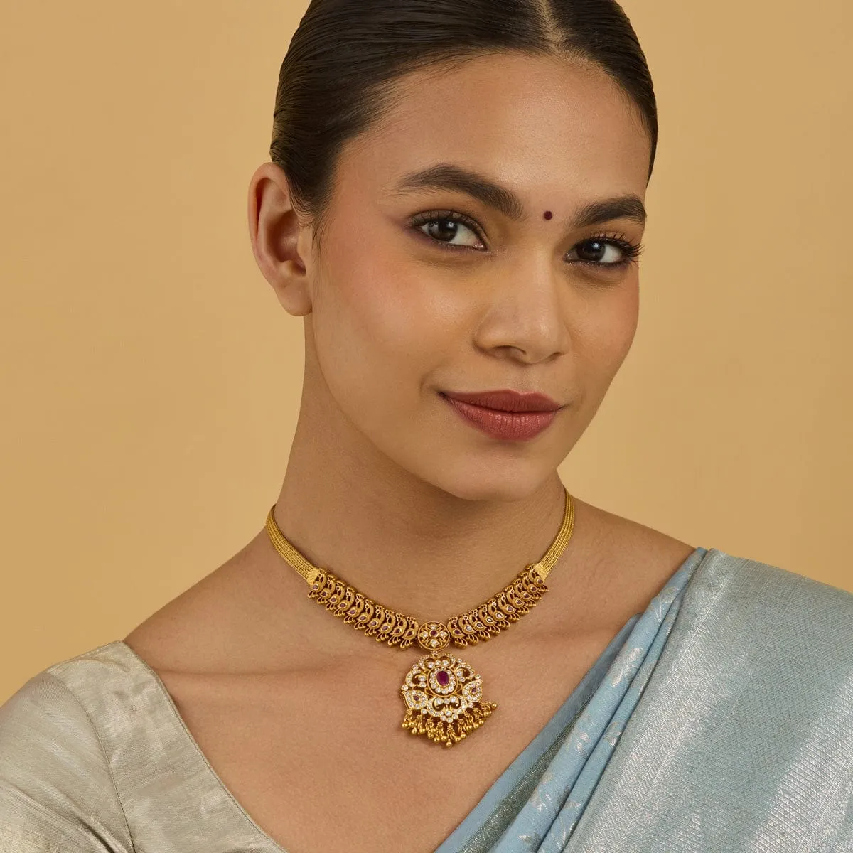 Silver Temple Necklace 180450