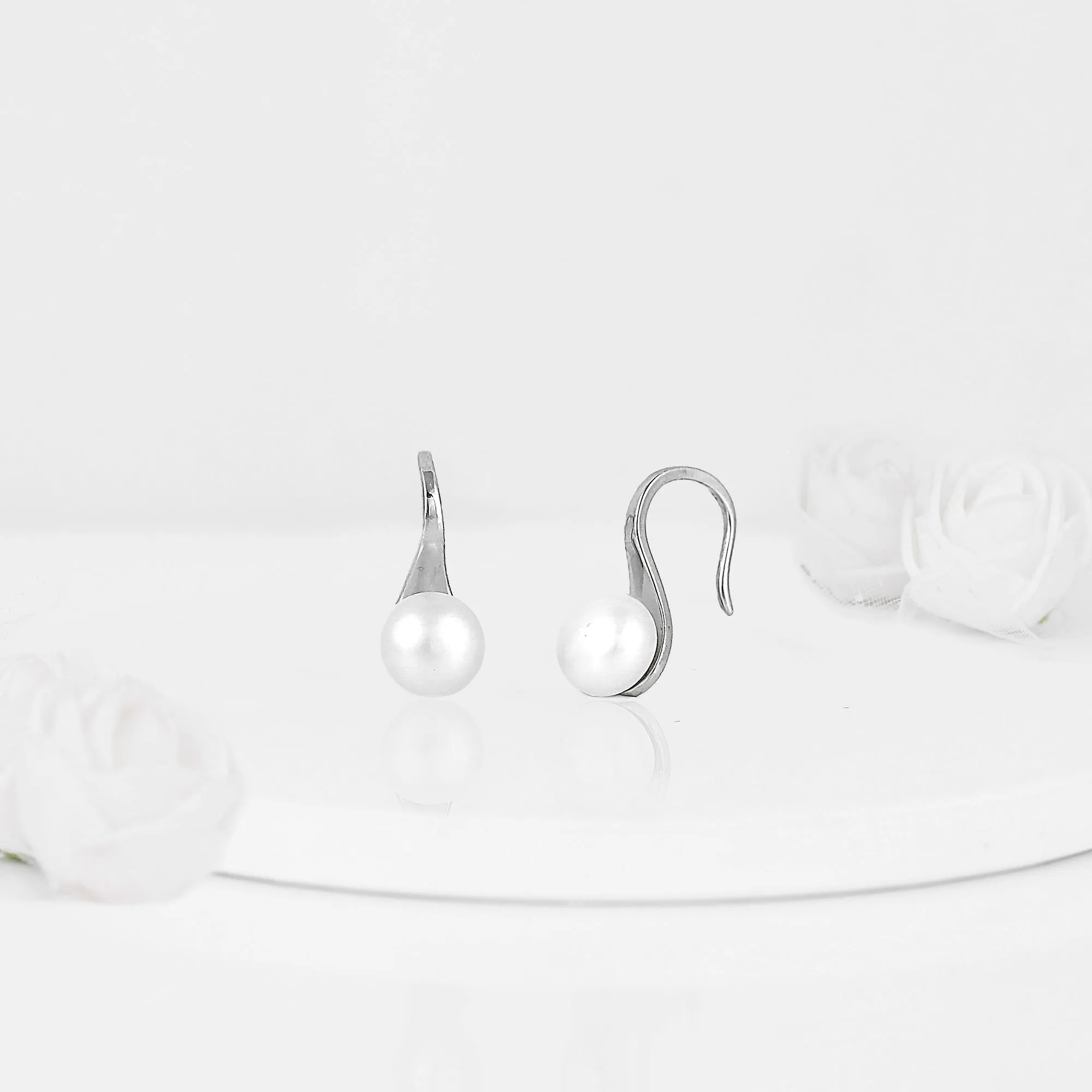 Silver White Pearl Moon Set