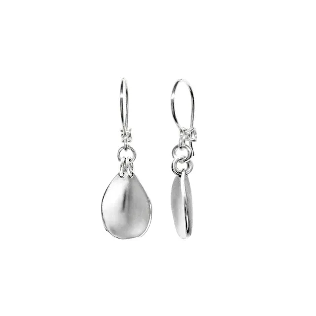 Small Concave Petal Drop Earrings