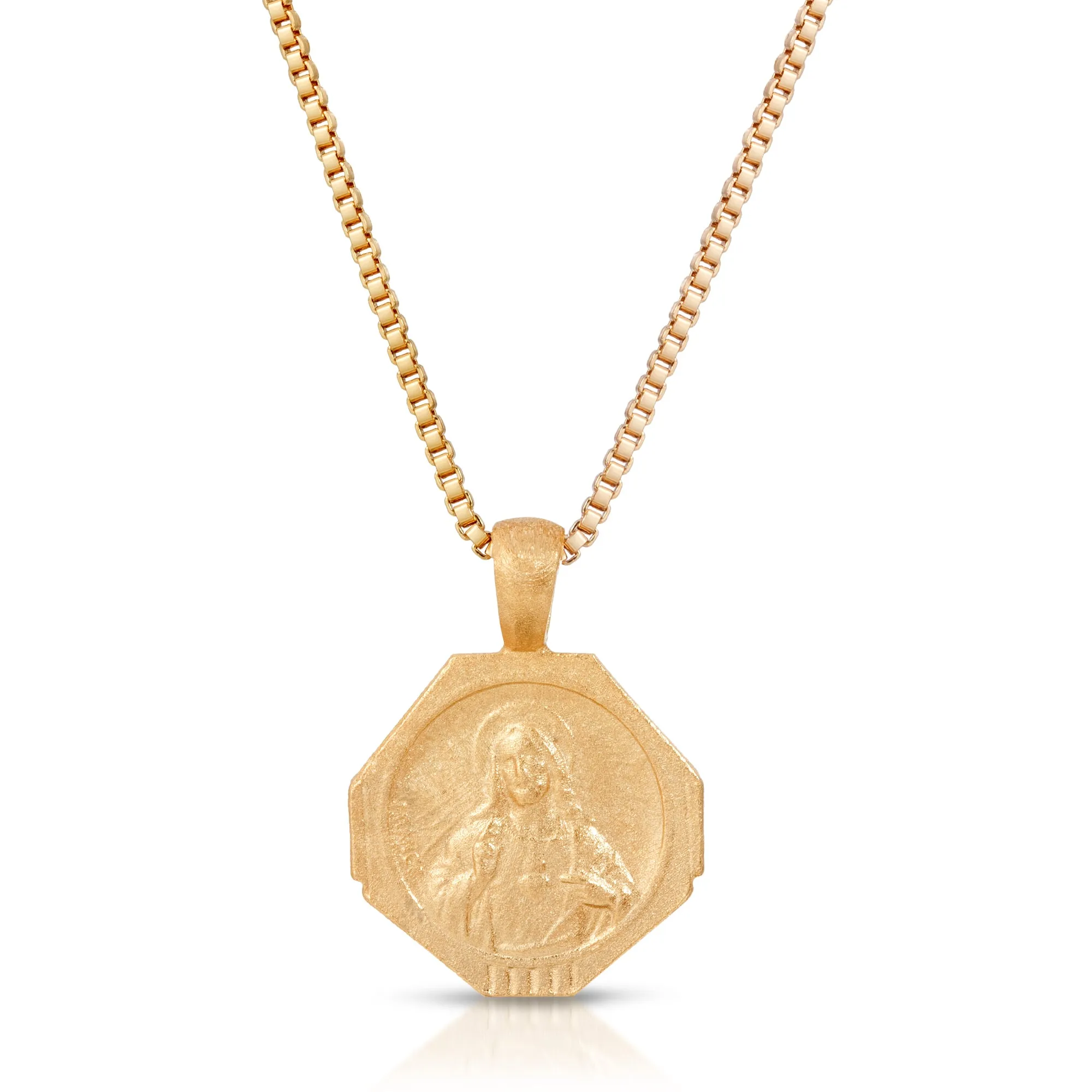Sofia Pendant Necklace in Golden Nude