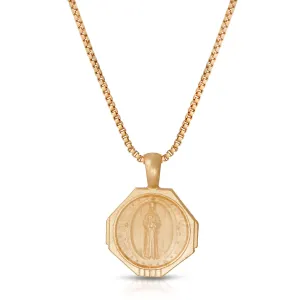Sofia Pendant Necklace in Golden Nude