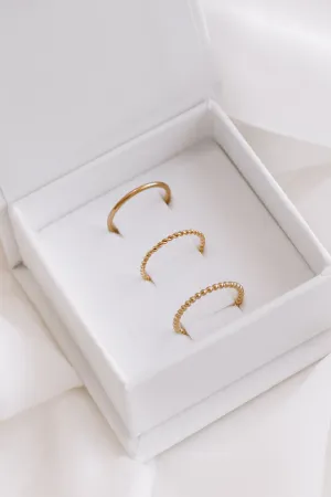 Sofia - Stainless Steel Fine Stack Rings