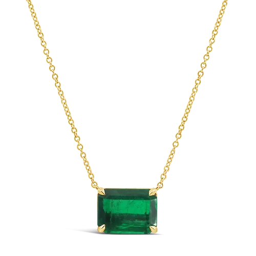 Solitaire Emerald Pendant
