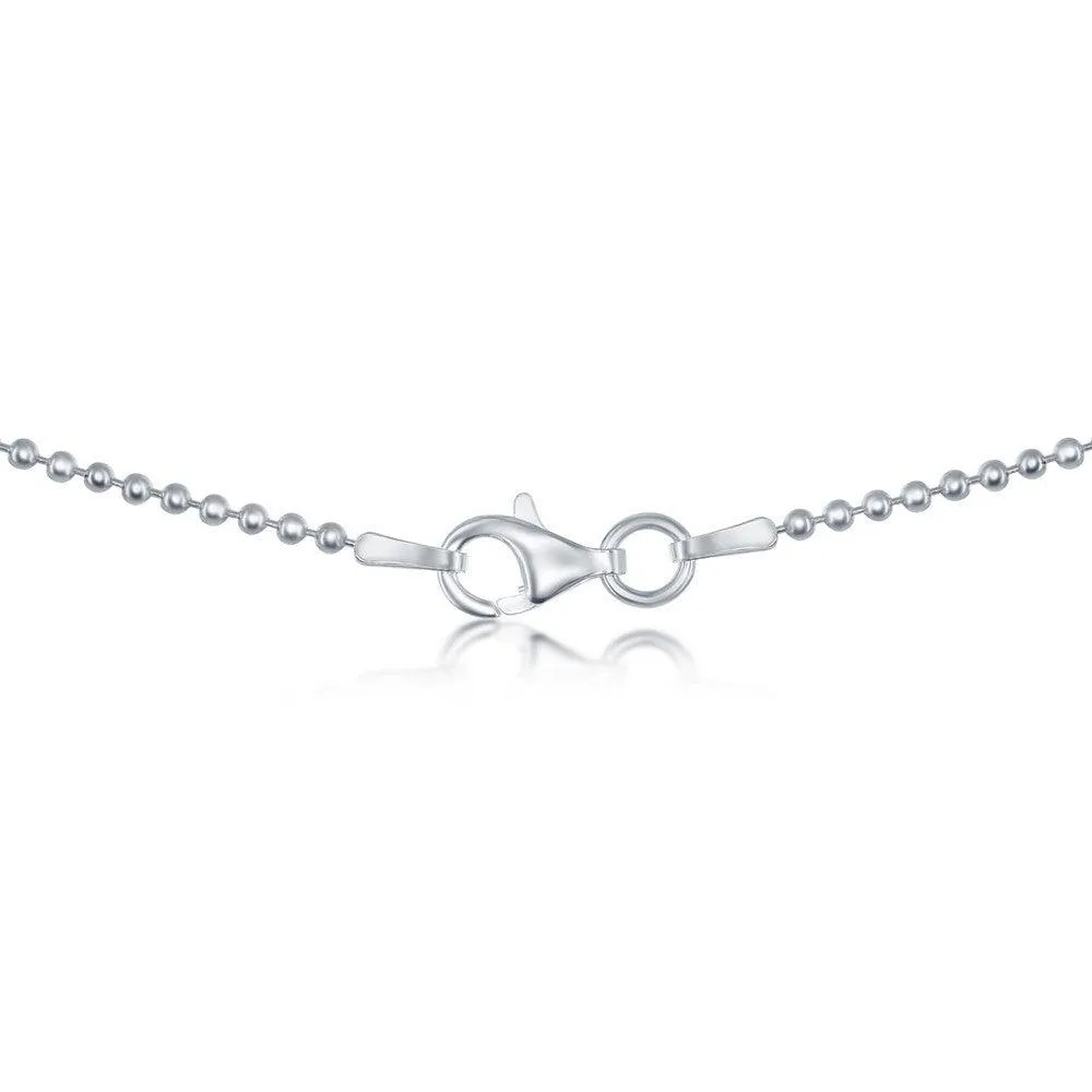 Sterling Silver 1.6mm Bead Chain, 9"