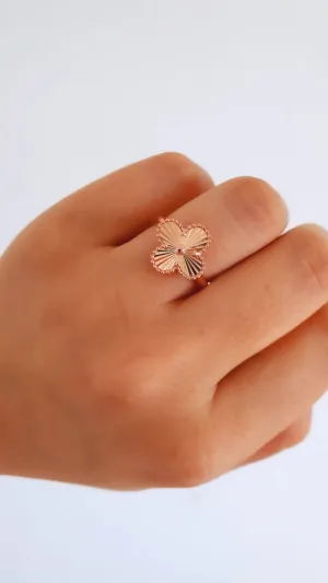 Sterling Silver Clover Ring