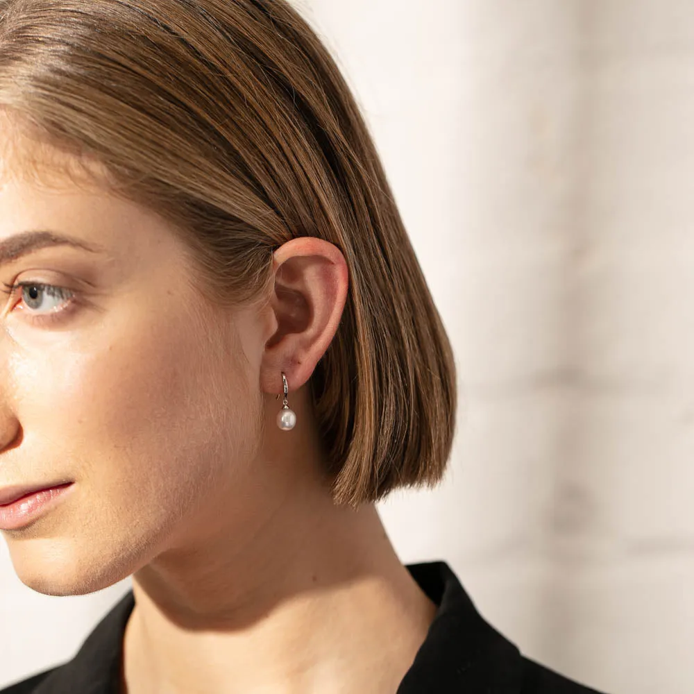 Sterling Silver Freshwater Pearl Drop Earrings