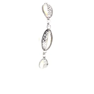 Sterling Sliver and Mother of Pearl Station Bracelet
