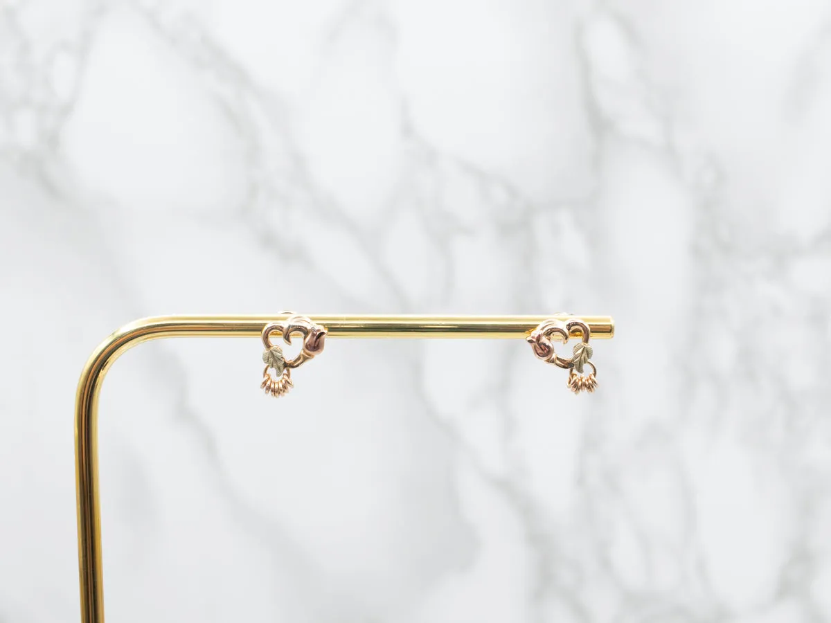 Sweethearts and Roses Stud Earrings