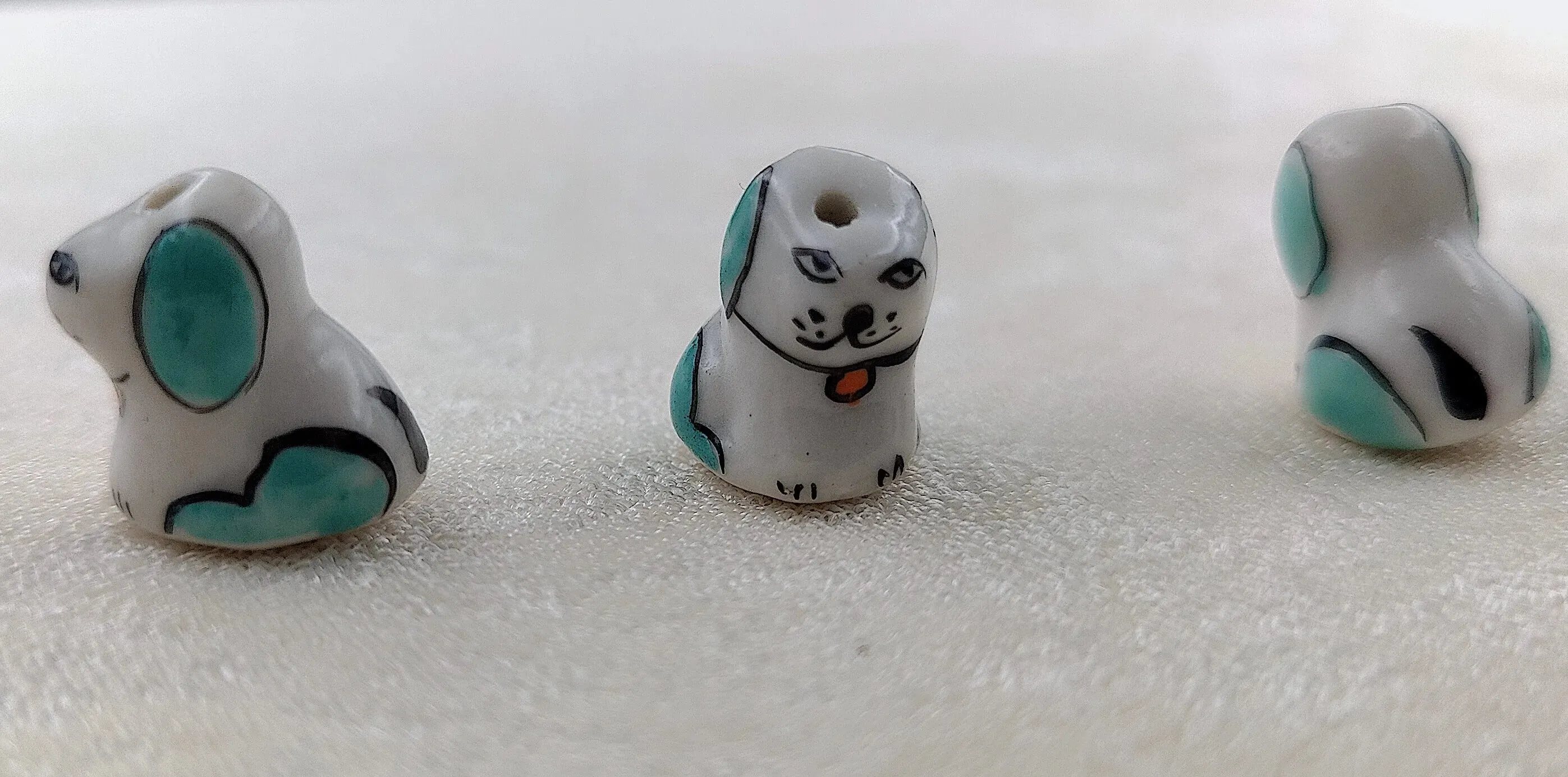 TFC Cute Puppy Bead Silver Plated Pendant Necklace