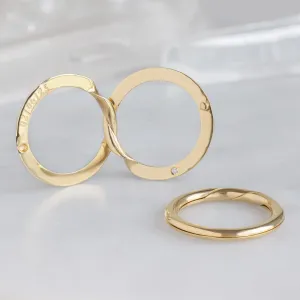 The Love Story Ring with a White Diamond | Yellow Gold